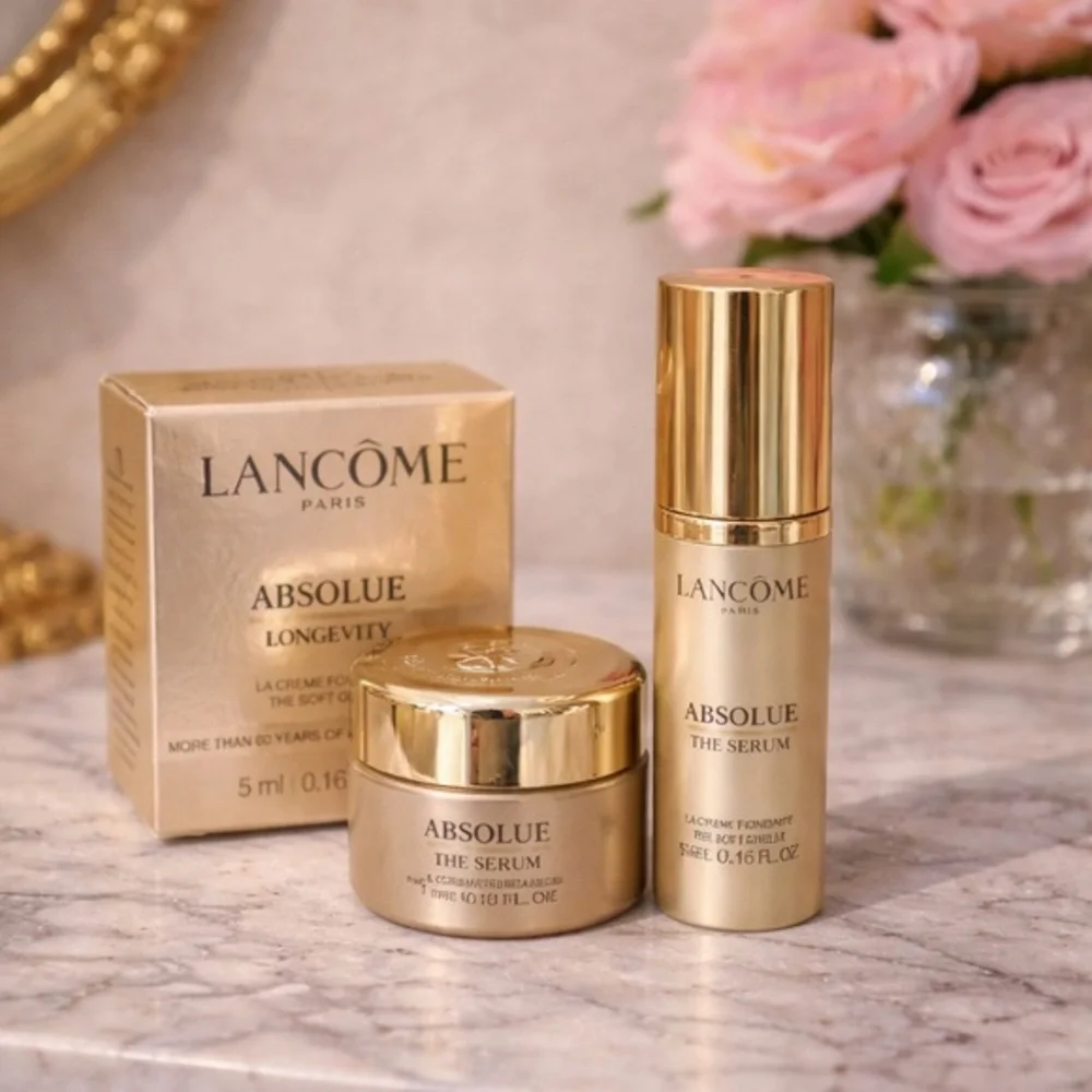 Lancôme Absolue Deluxe Travel Set – Soft Cream & Serum Luxury Skincare Minis